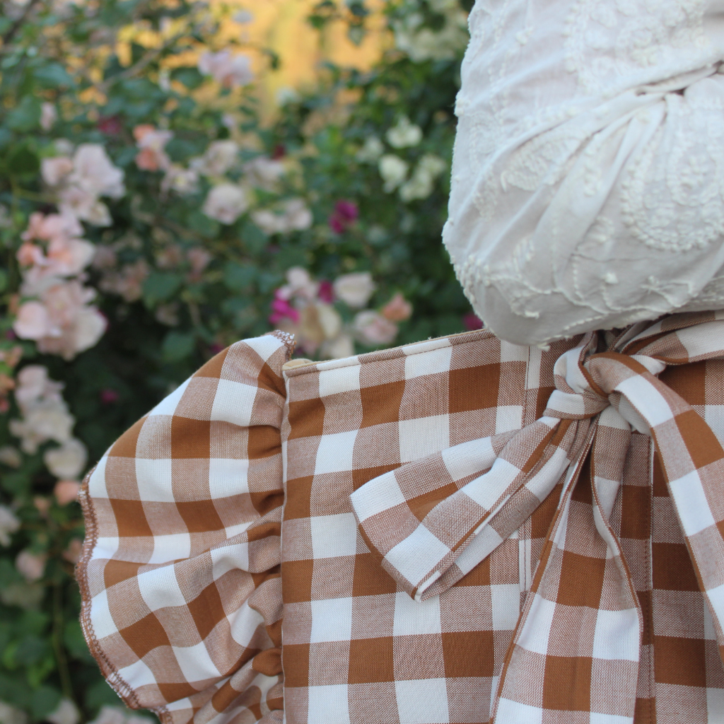 Brown gingham Everything Bag