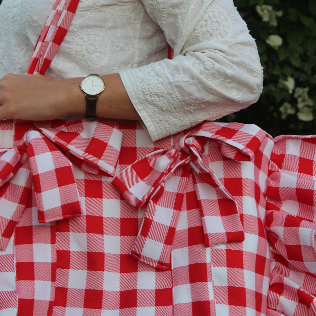 Red gingham Everything Bag