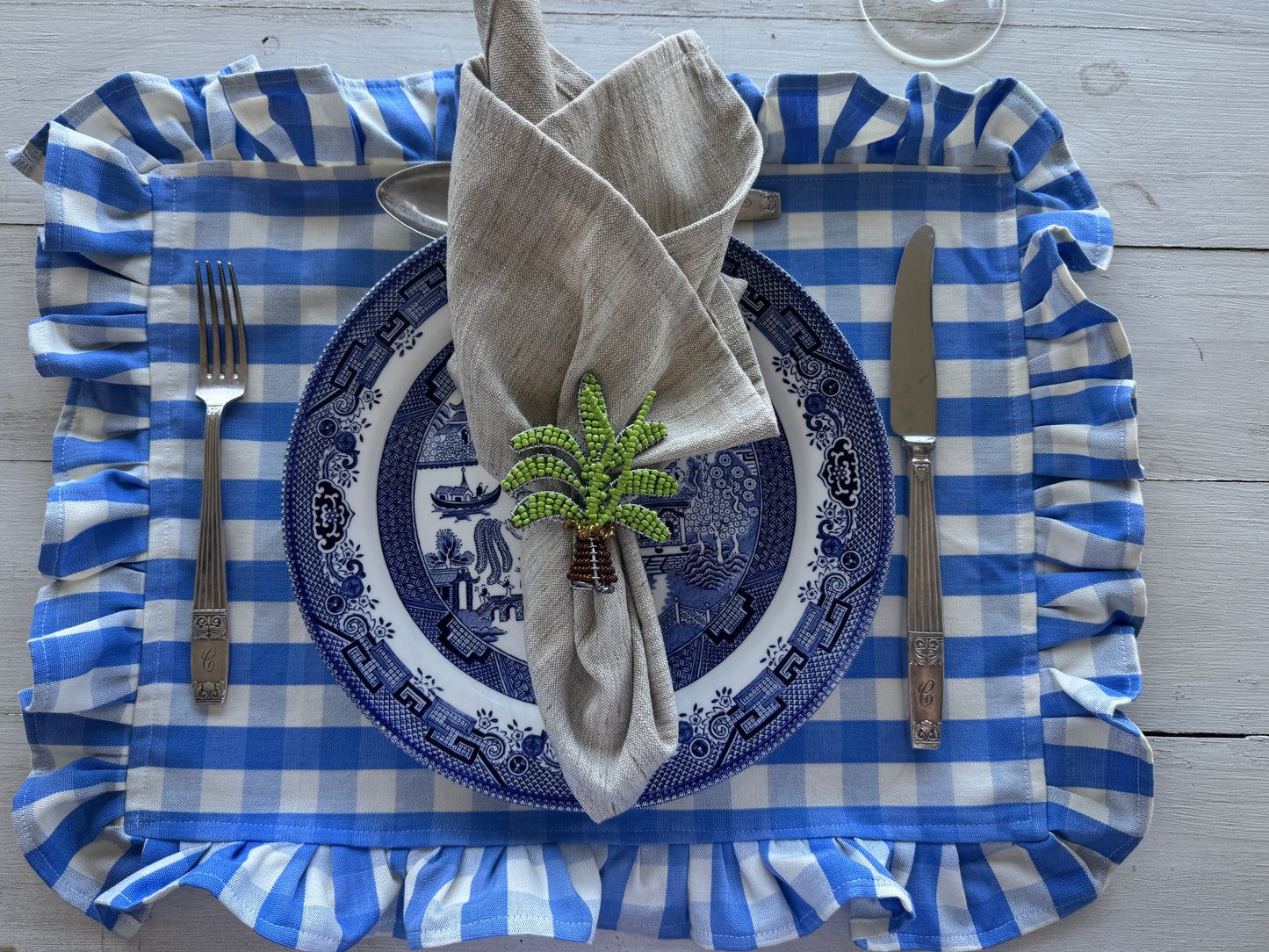 Blue Gingham Placemat