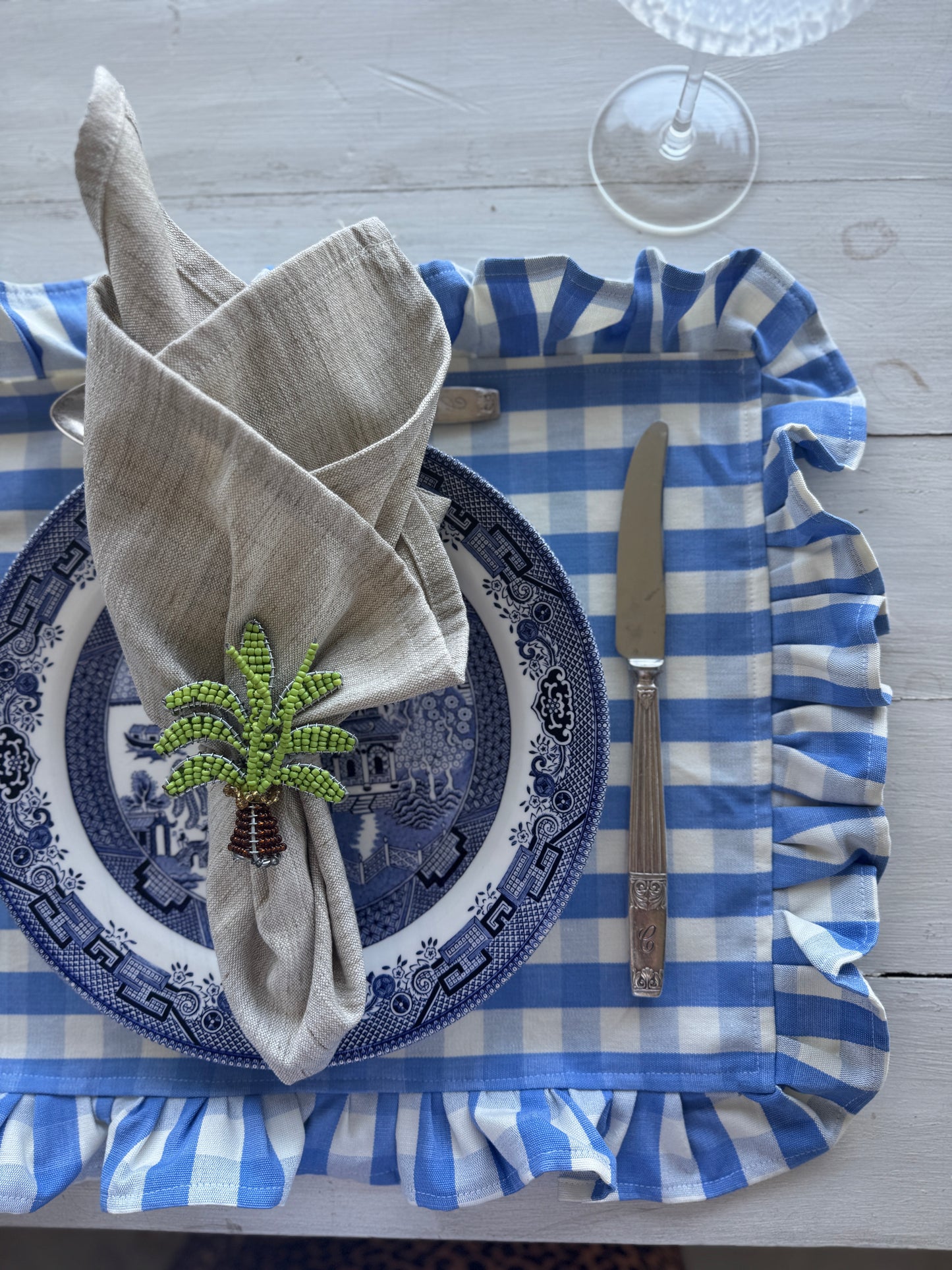 Blue Gingham Placemat