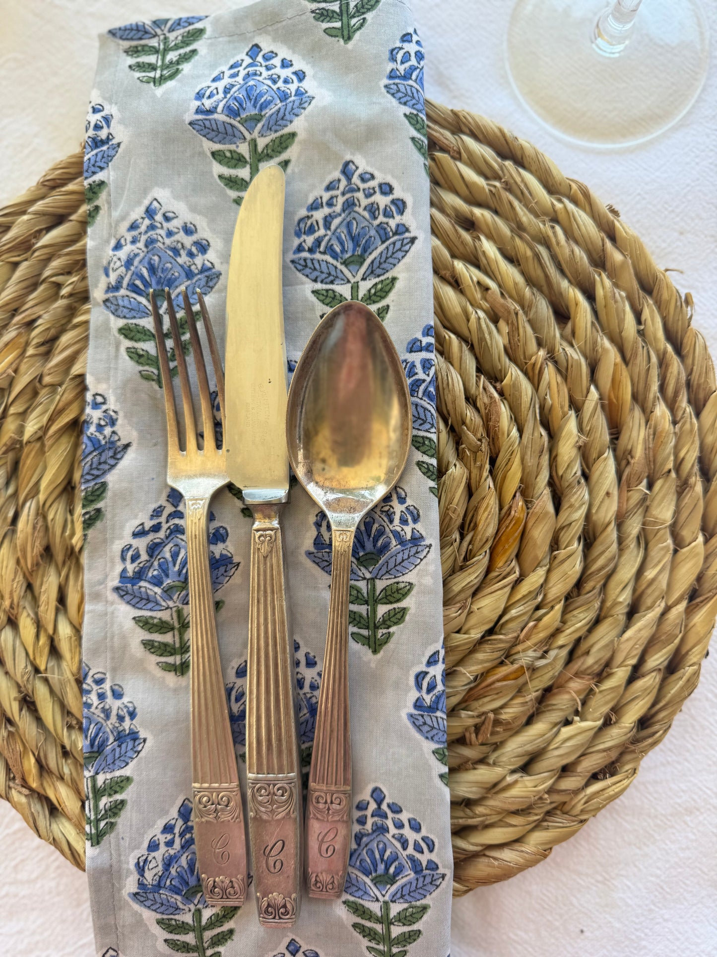 Blue and grey Napkin