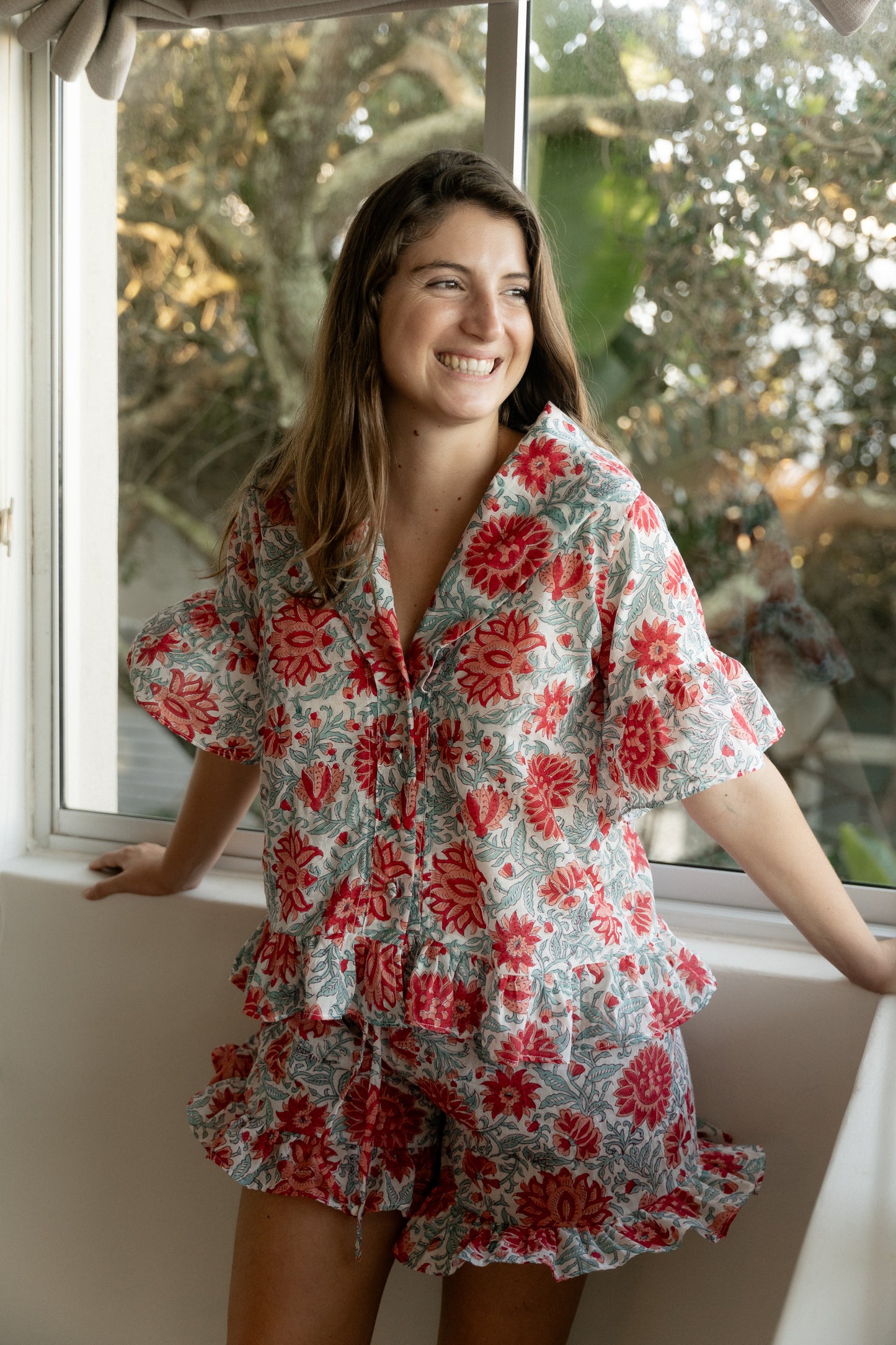 Blue and Red Floral set in style Poppy