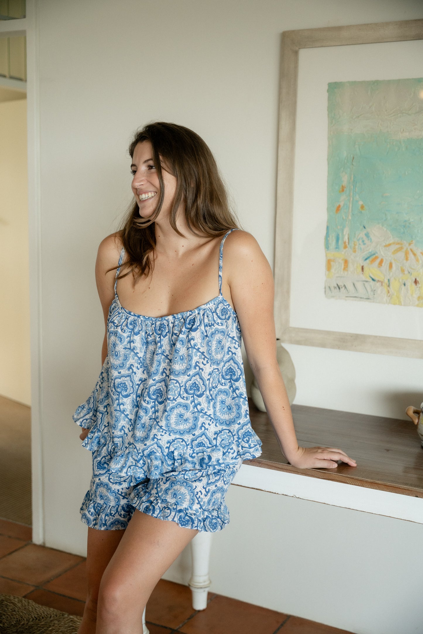 Bold blue in style Rosie