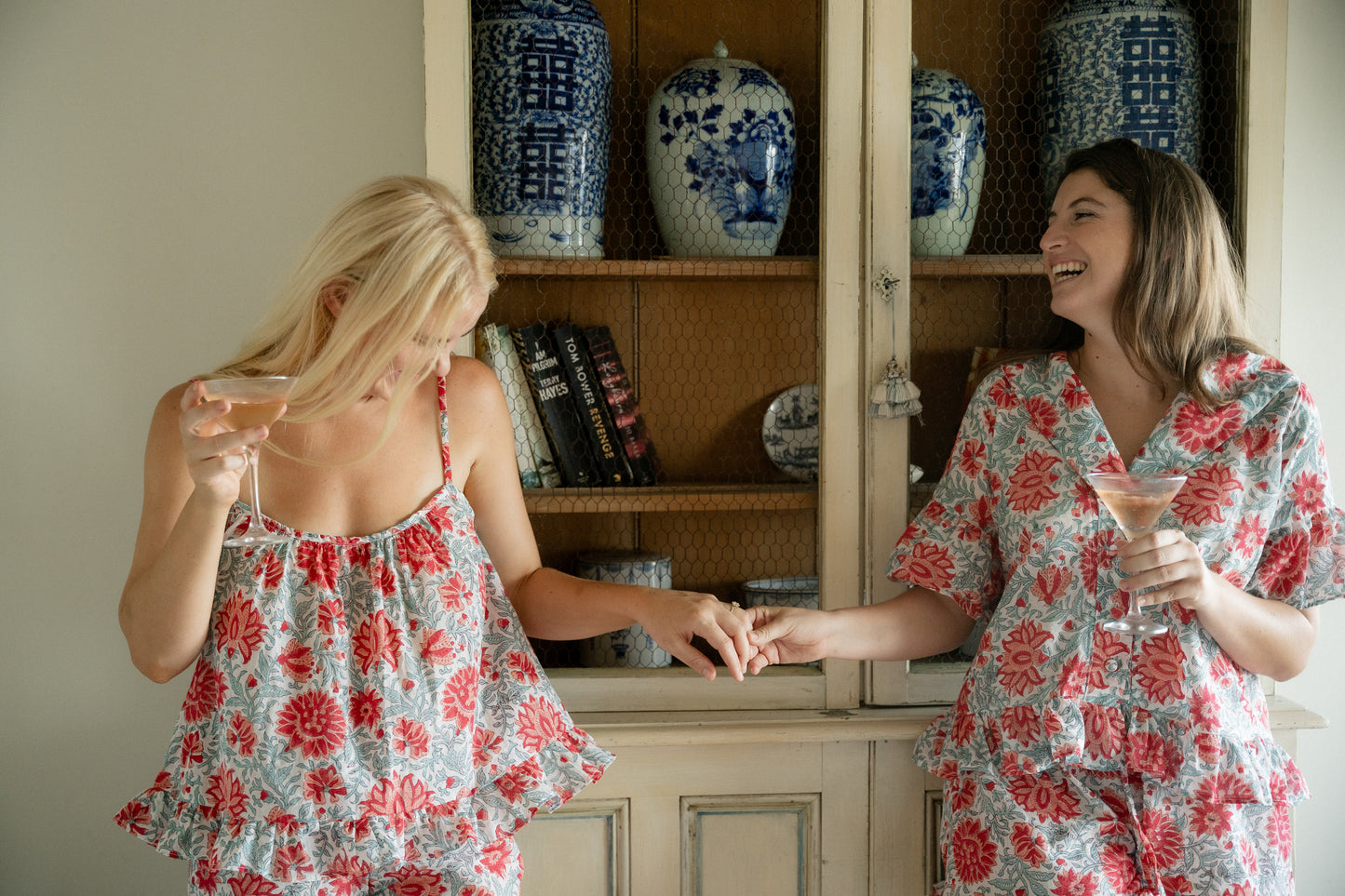 Blue and Red floral set in styleRosie