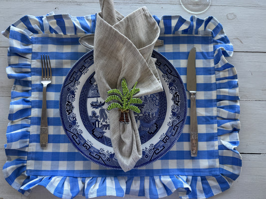 Blue Gingham Placemat