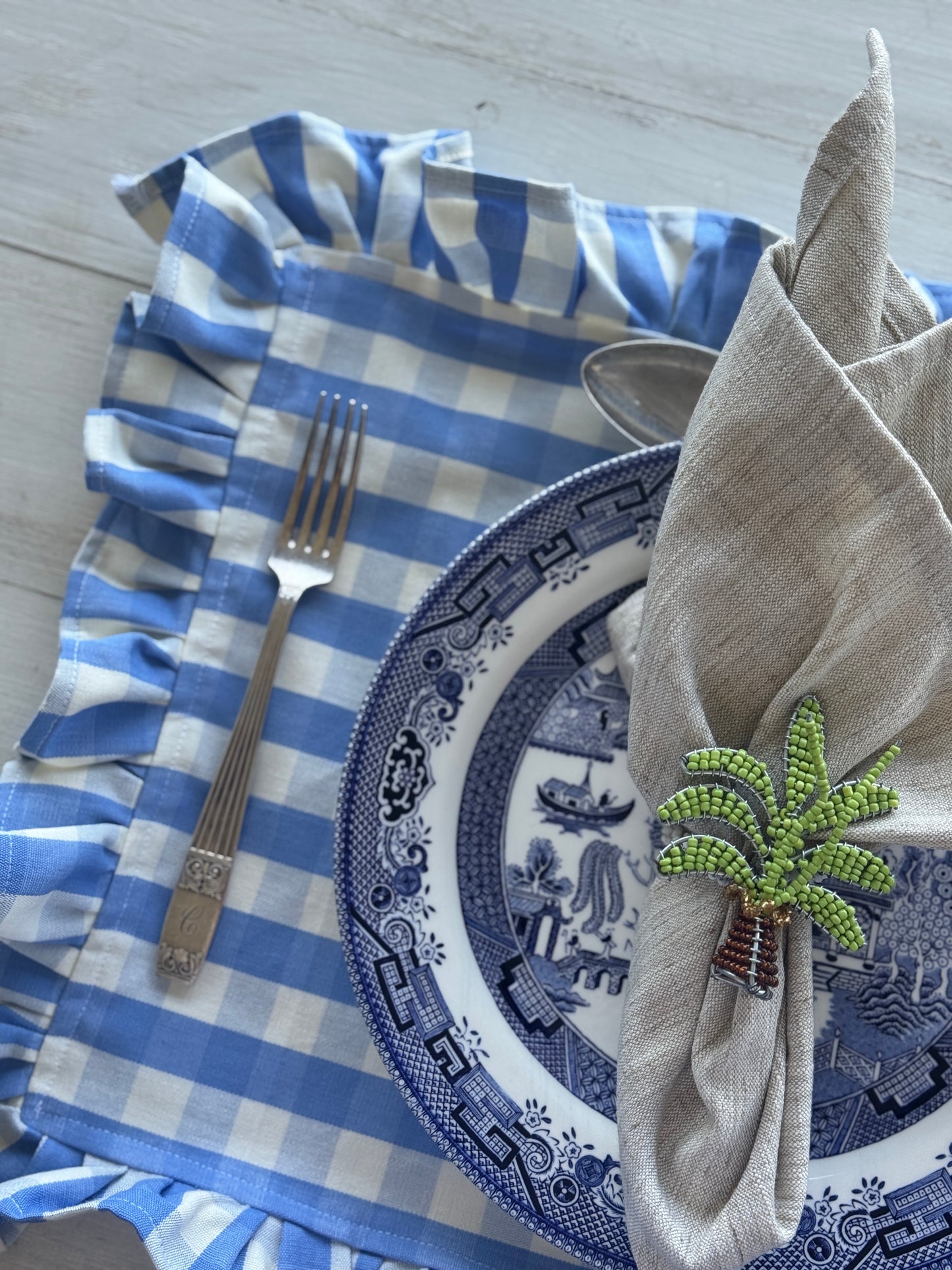 Blue Gingham Placemat