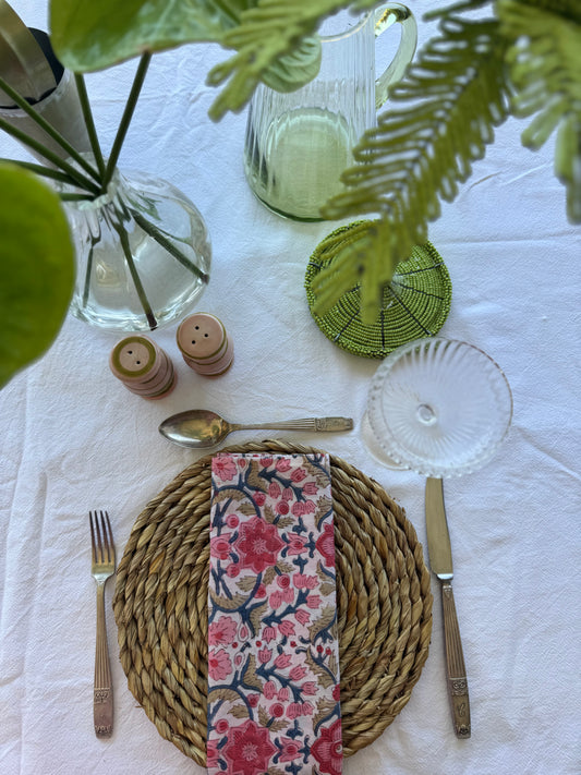 Pink floral Napkins