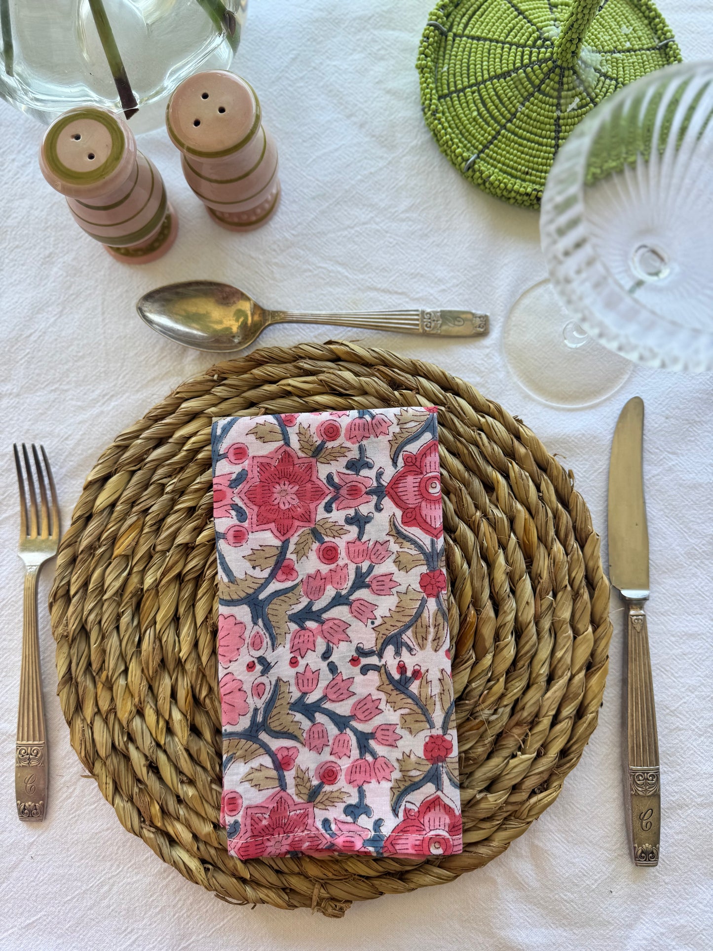 Pink floral Napkins