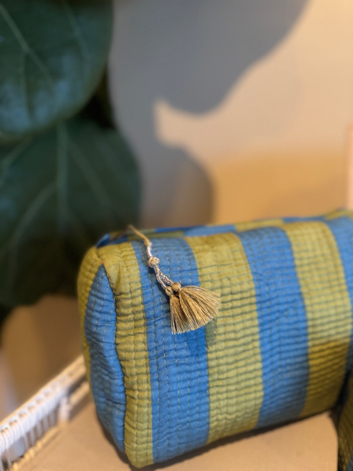 Green and Blue Cosmetic Bag