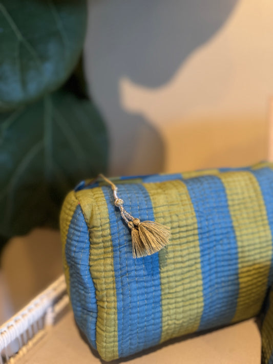 Green and Blue Cosmetic Bag