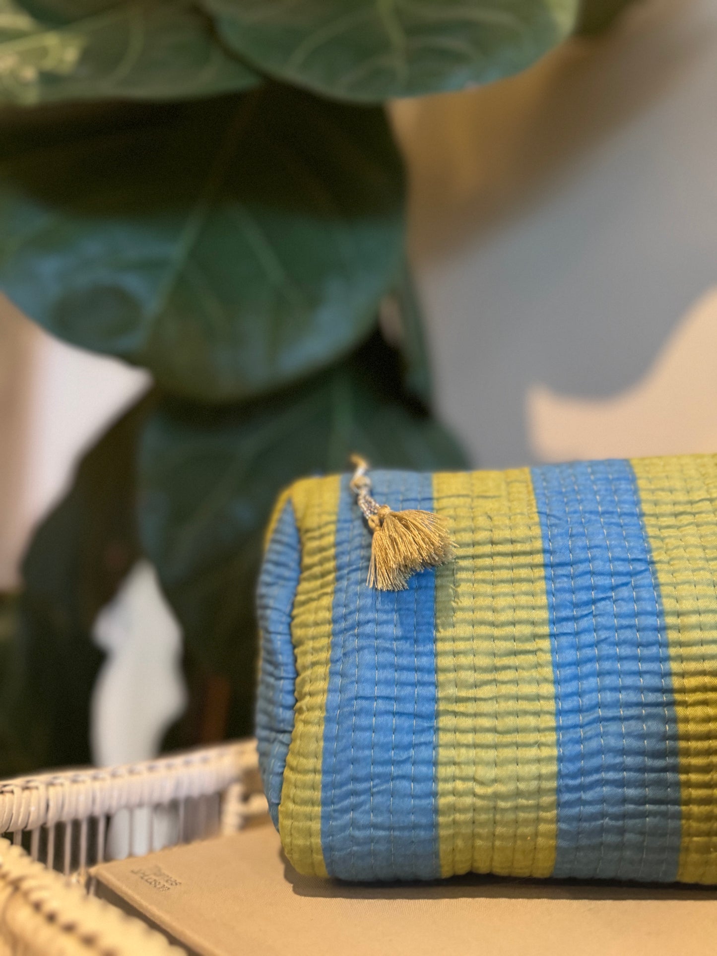 Green and Blue Cosmetic Bag